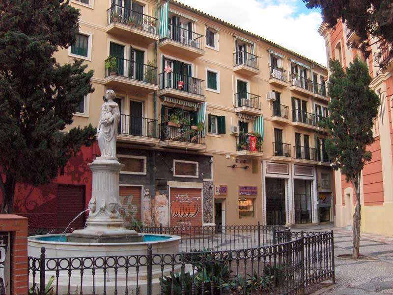 La plaza san francisco de Málaga